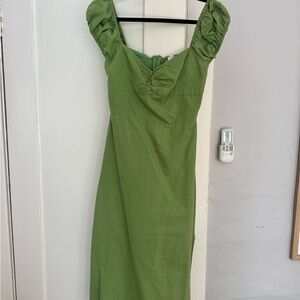 Green Linen Dress